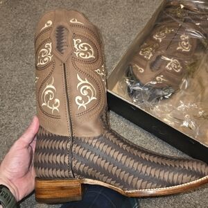 Men's Tabacco Weave Western Boots